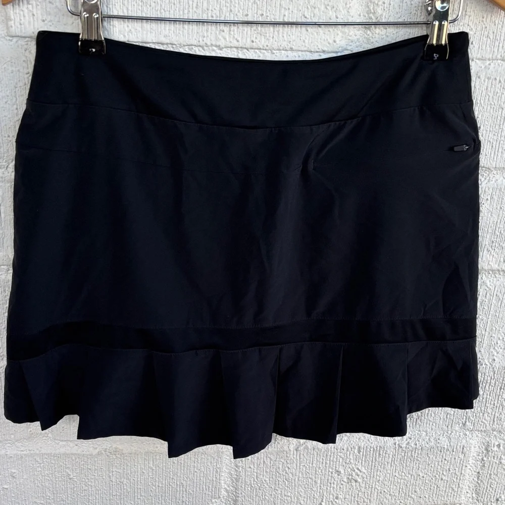 Nike Athletic Ruffle Black Skirt Skort sz M